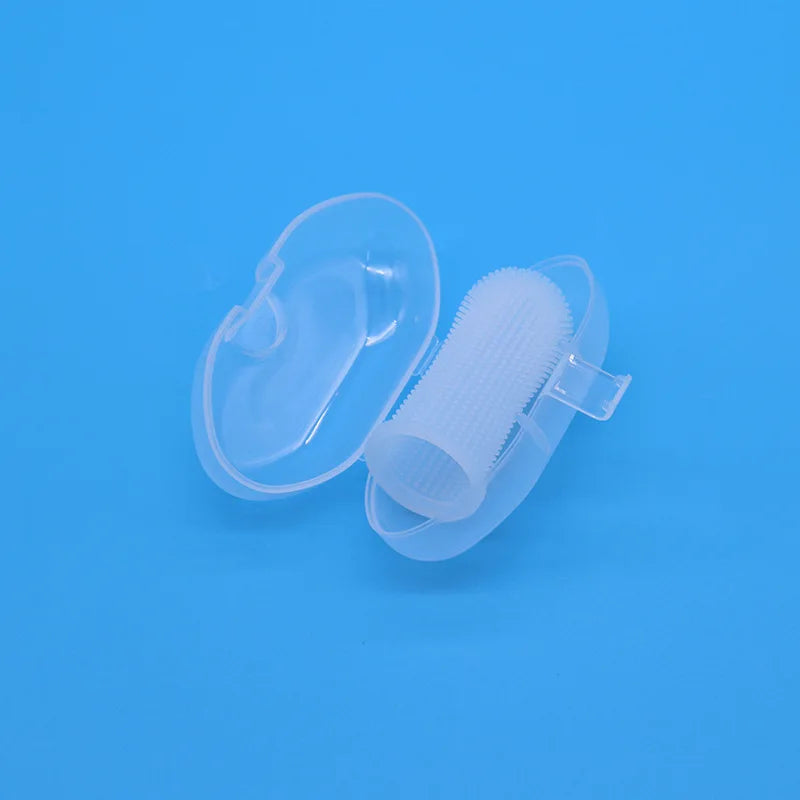 Dog Cleaning Toothbrush Finger white