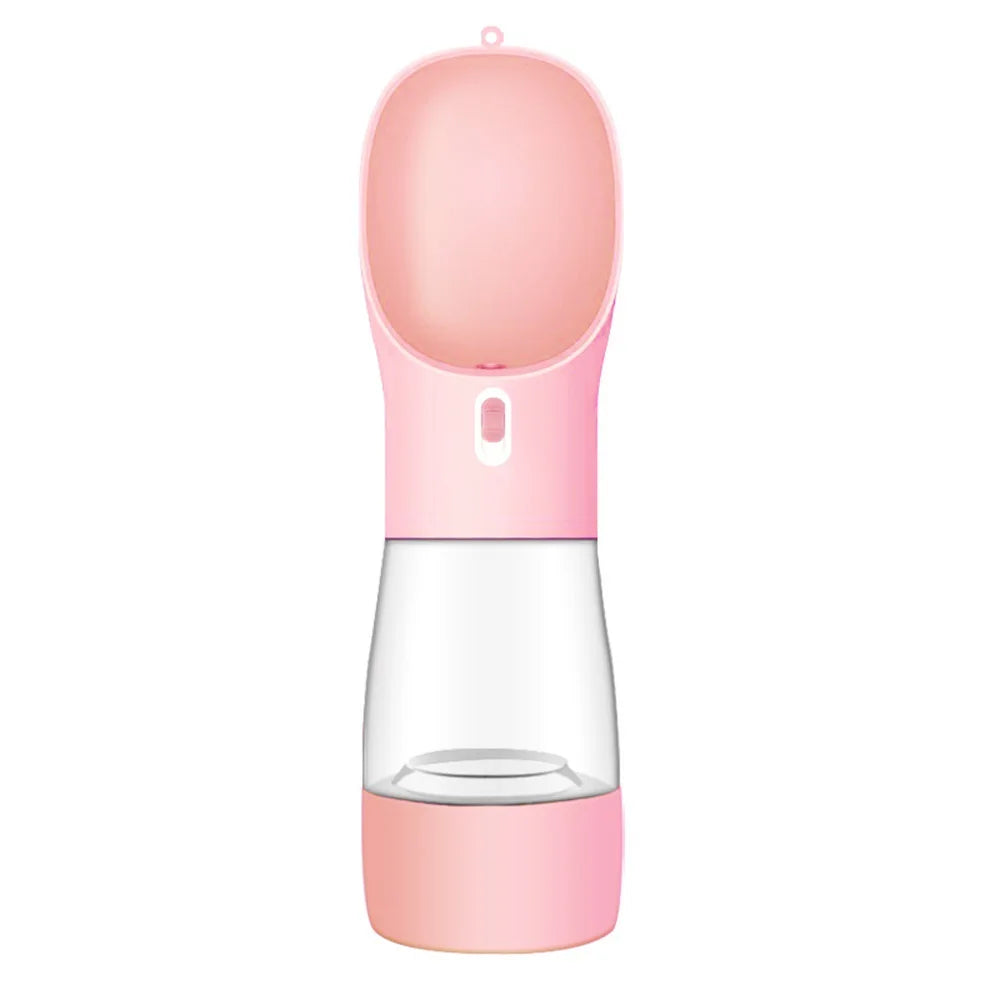 Dog Water and Food Bottles And Travel Bowls pink