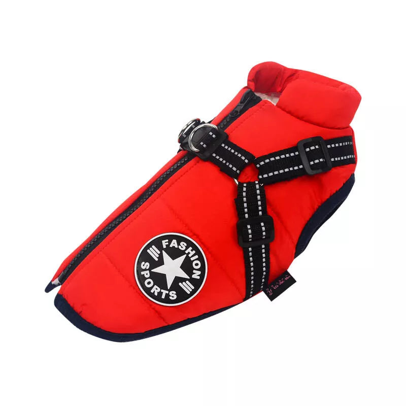 Pet Jacket, Dog Coat Harness Winter Warm Vest Jacket Waterproof Cotton | | Cold weather dog gear | Dog raincoat | Dog rain coat | Warm dog jacket | Winter pet protection | Fleece-lined dog jacket | Adjustable dog harness | Dog outdoor gear | Windproof dog coat | Dog safety jacket | High collar dog vest | Dog walking jacket | Thermal dog coat |Snowproof dog coat |Cozy dog apparel |Dog winter wardrobe