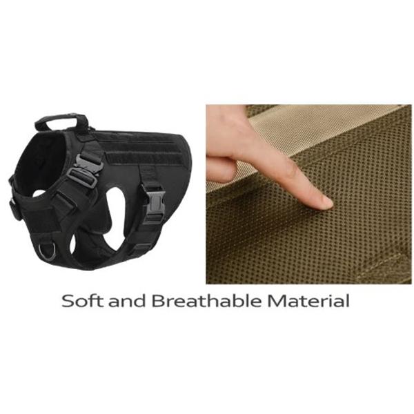 Tactical No Pull Dog Harness for Large Breeds for Training, Hiking and Walking