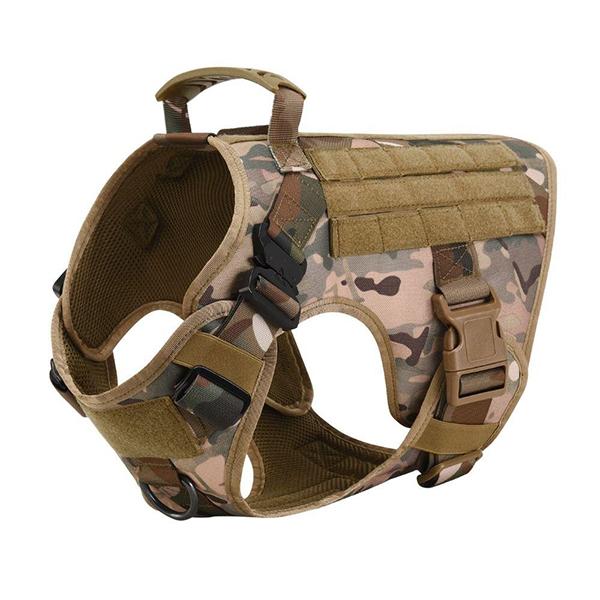 Tactical No Pull Dog Harness for Large Breeds for Training, Hiking and Walking Army