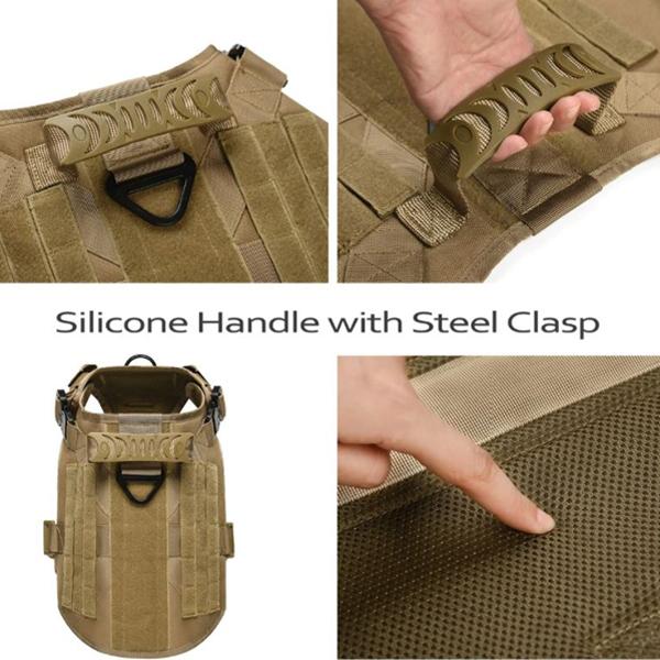 Tactical No Pull Dog Harness for Large Breeds for Training, Hiking and Walking