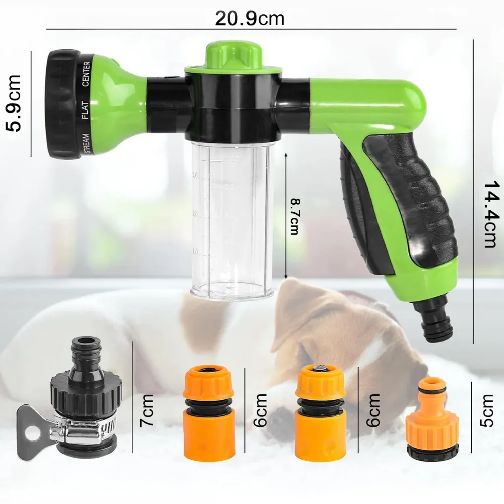 The Original Paws Jet gun sPray nozzle shower for dog| The PUP JET GUN| High Pressure Hose Nozzle Foam Gun Shower Pets