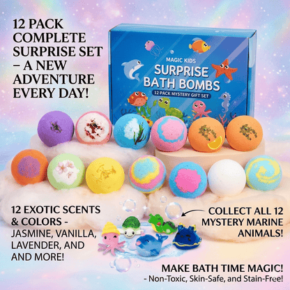 Magic Kids Surprise Bath Bombs – 12 Pack - Puptex Store