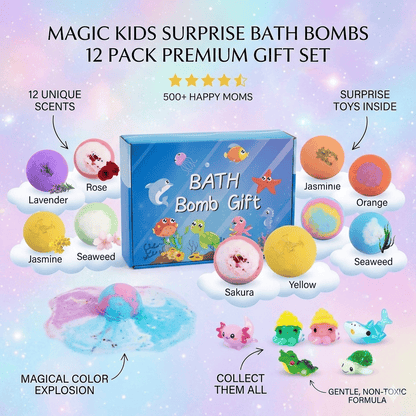 Magic Kids Surprise Bath Bombs – 12 Pack - Puptex Store