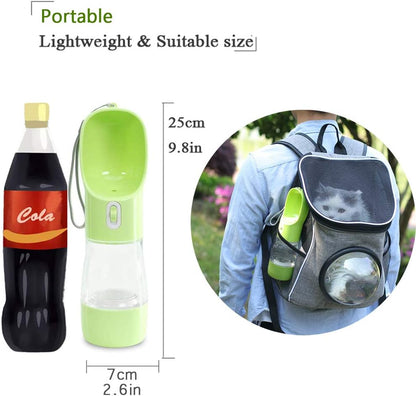Portable Dog Water and Food Bottles Travel Bowls size
