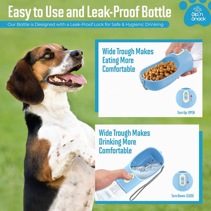 Portable Dog Water and Food Bottles Travel Bowls