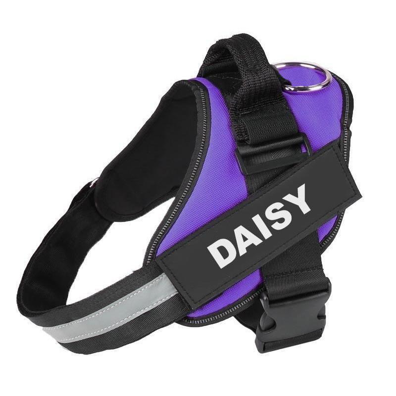 Personalized NO PULL Dog Harness - Custom Name & Phone Number, Heavy Duty Pet Vest to Prevent Tugging, Pulling, or Choking, Ideal for Training & Walking