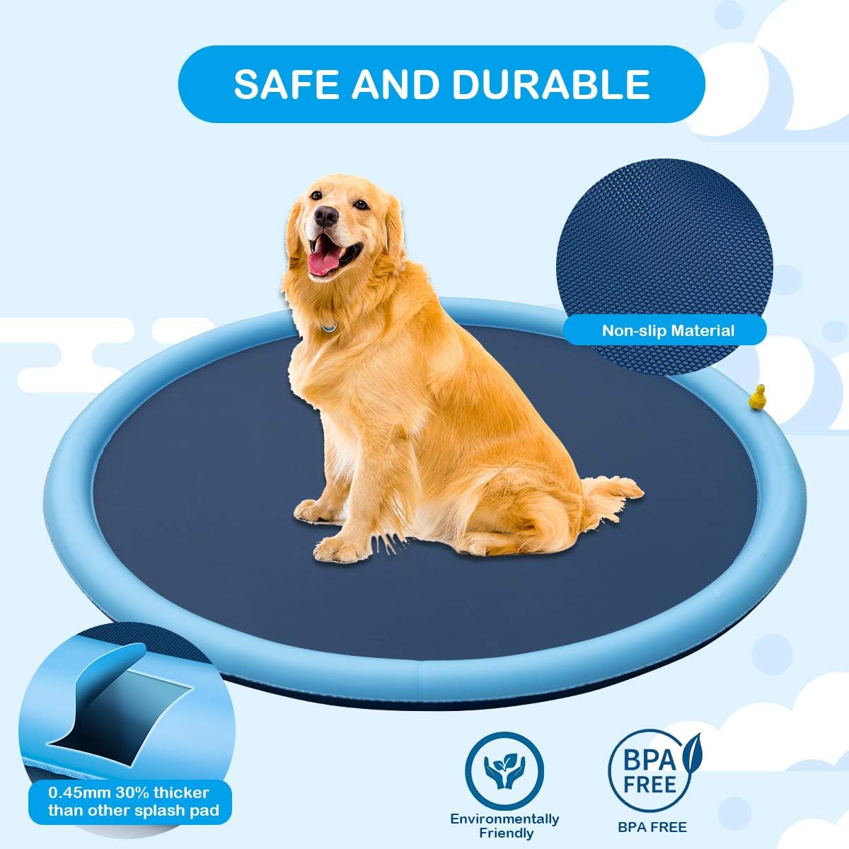 Dog Summer Sprinkler Splash Pool | Keep Your Dog Cool with the Best Dog Summer Sprinkler Splash Pool