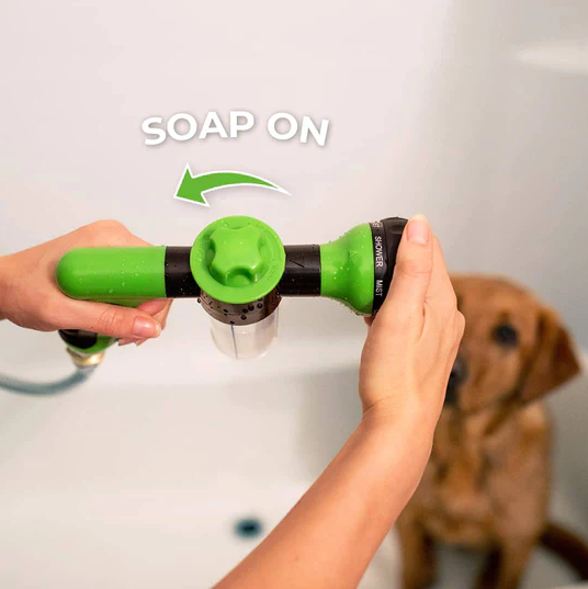 The Original Paws Jet gun sPray nozzle shower for dog| The PUP JET GUN| High Pressure Hose Nozzle Foam Gun Shower Pets